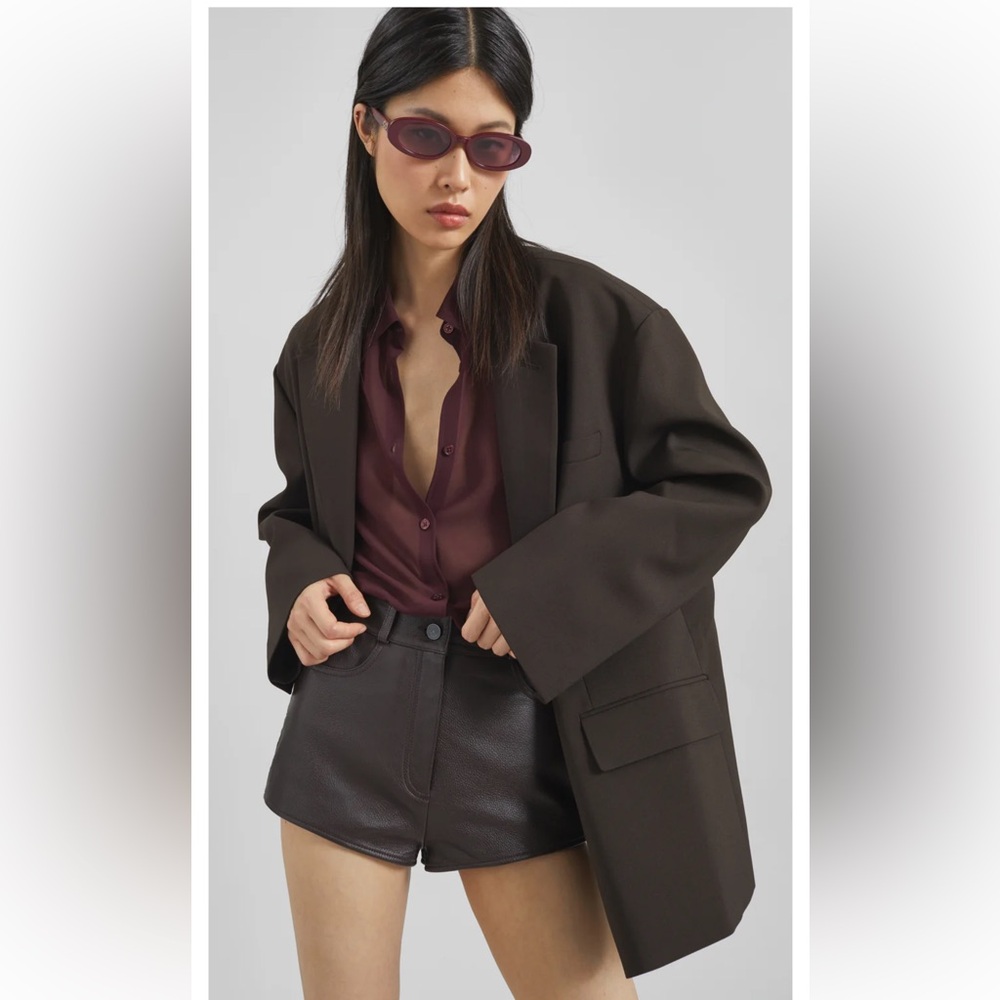 The Frankie Shop Bea Brown blazer